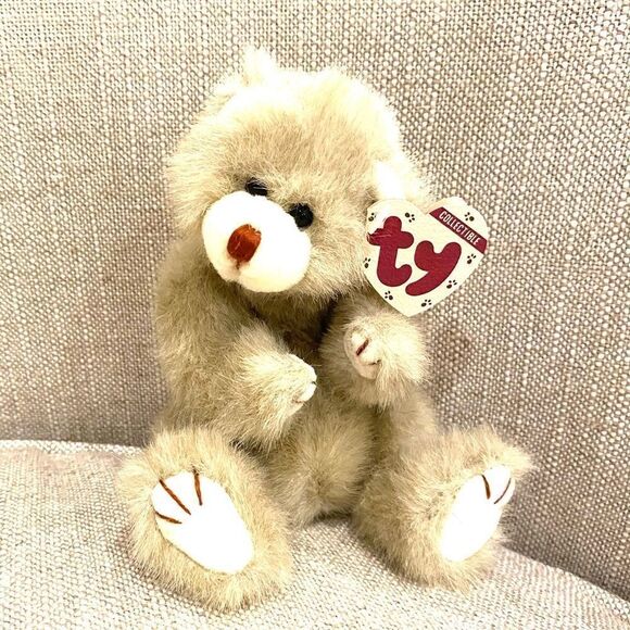 Ty Attic Treasures Collection Bear Dickens Jointed Tan Plush Stuffed Animal 8” - Picture 16 of 16